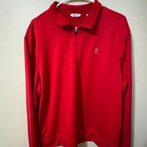 257 —  IZOD Red Performance Quarter-Zip | Classic Golf Athleisure 🔥
